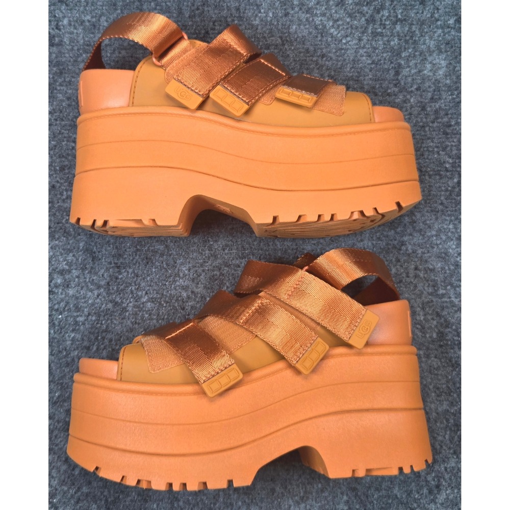 UGG Ashton Ankle Sandal Womens Sandle Orange Platform Lug Sole Strappy 1167431